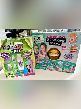 ILY DIY 3D Sticker Maker and Compound Kings DIY Slime Kit bundle NEW SEALED